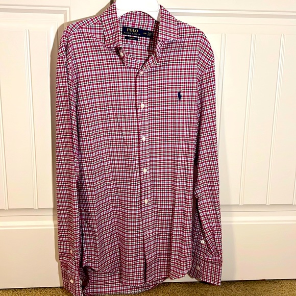 Polo Ralph Lauren Other - Polo by Ralph Lauren Red Long Sleeve Shirt Slim Fit Small